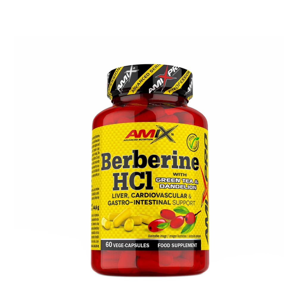 Amix Berberine HCL avec thé vert et pissenlit - 60 gélules