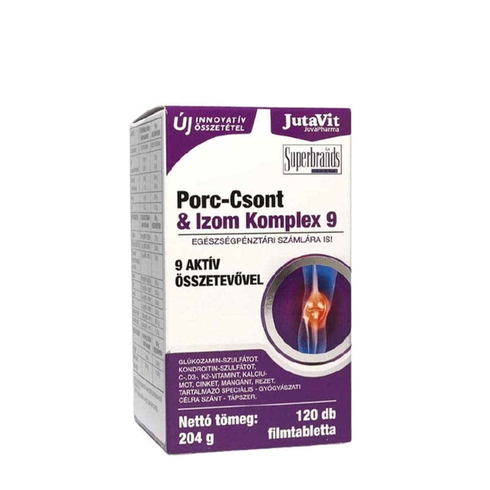 Jutavit Cartilage-Bone-Muscle Complex 9 - 120 tabletter – Jutavit packaging