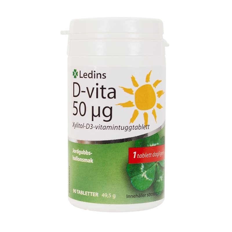 Vitamine D 50ug 90 comprimés | Ledins – Ledins emballage