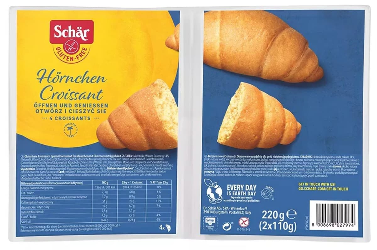 Schär - Schar Croissant Rogalik (2 x 110 g) 220 g – Schär förpackning