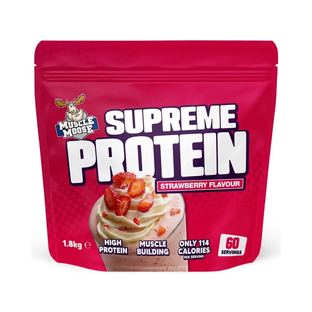 Muscle Moose Supreme Protein Jordgubb 1.8 kg – Muscle Moose empaque