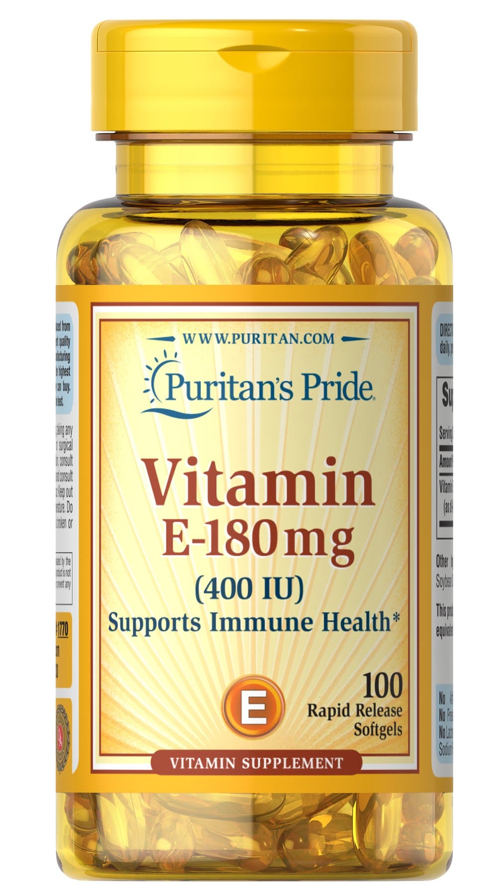 Puritan's Pride - 100 Cápsulas Moles – Puritan's Pride embalagem