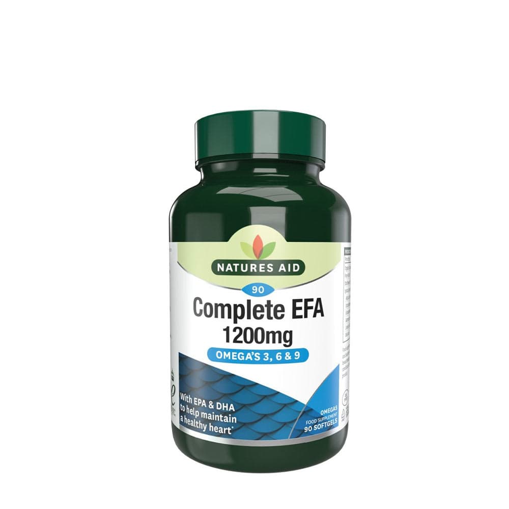 Natures Aid Complete EFA 1200mg (Omega 3, 6 + 9) Kapseln – Nature's Aid packaging