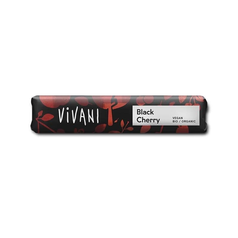 Mörk Vegansk Choklad Körsbär 35g | Vivani – Vivani förpackning
