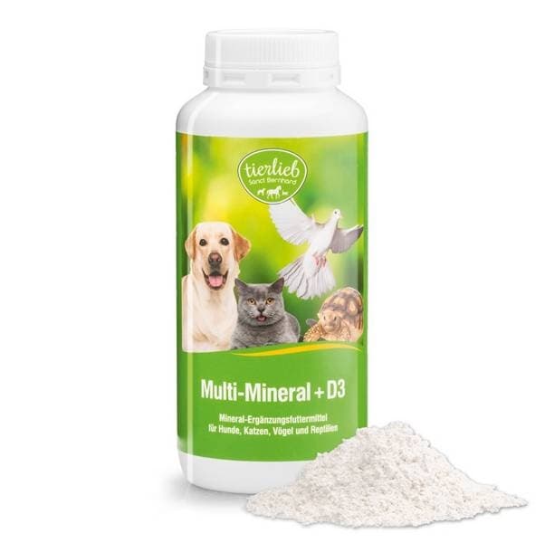 Tierlieb Multi-Mineral + D3 para perro, gato, ave y reptil, 200g – Tierlieb packaging