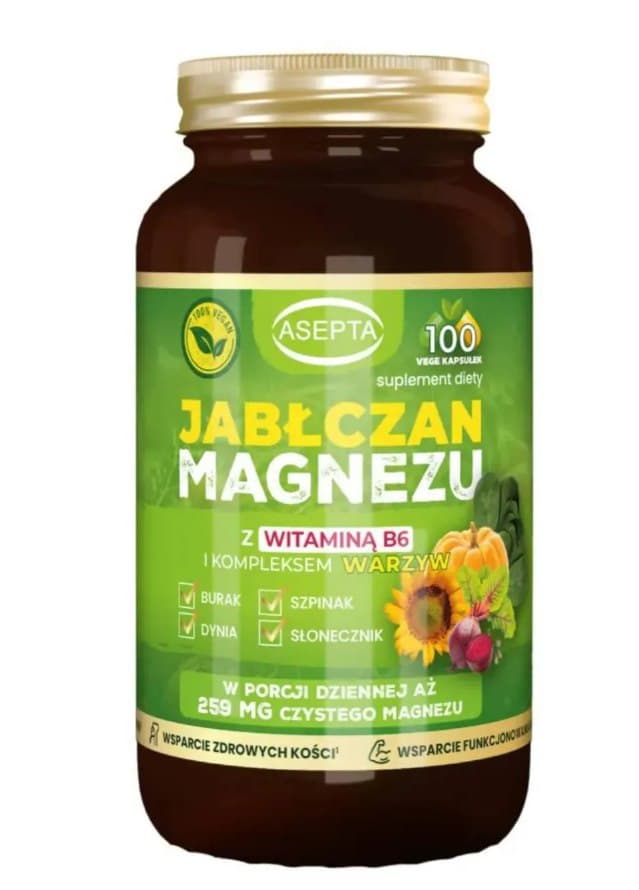 Asepta – Magnesiummalat mit Vitamin B6 und Gemüsekomplex – Asepta Verpackung