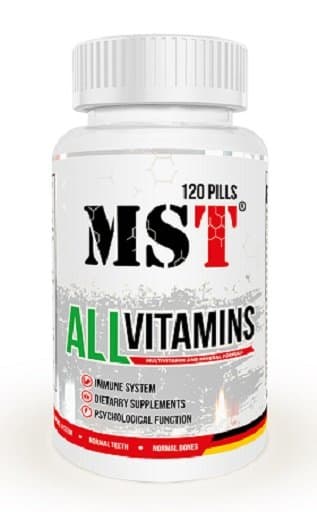 MST - Alla vitaminer - 120 tabletter – MST förpackning