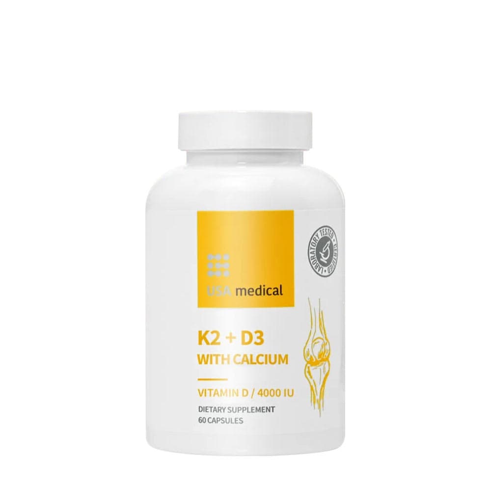 Usa Medical K2 + D3 With Bioperine - 60 kapslar