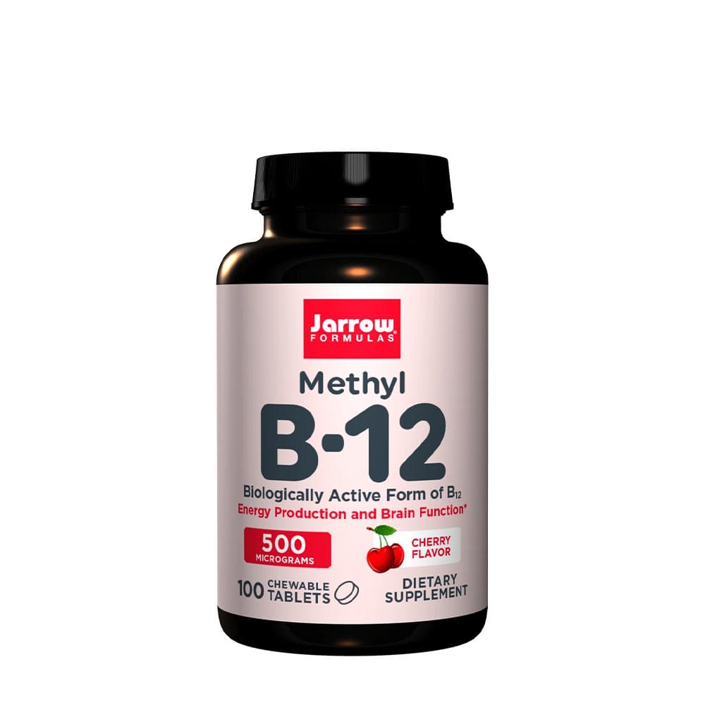 Jarrow Formulas Methyl B-12 (Kirsebær) 500mcg – 100 veganske tyggetabletter – Jarrow Formulas emballage