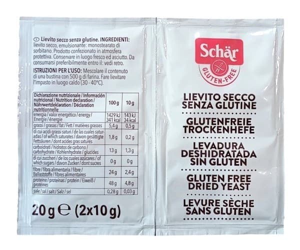 Schär - Gluten Free Dried Yeast - 20g (2X10g) – Schär förpackning