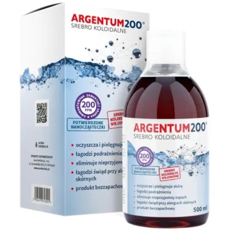 Aura Herbals - Argentum 200 Kolloidales Silber – Aura Herbals Verpackung