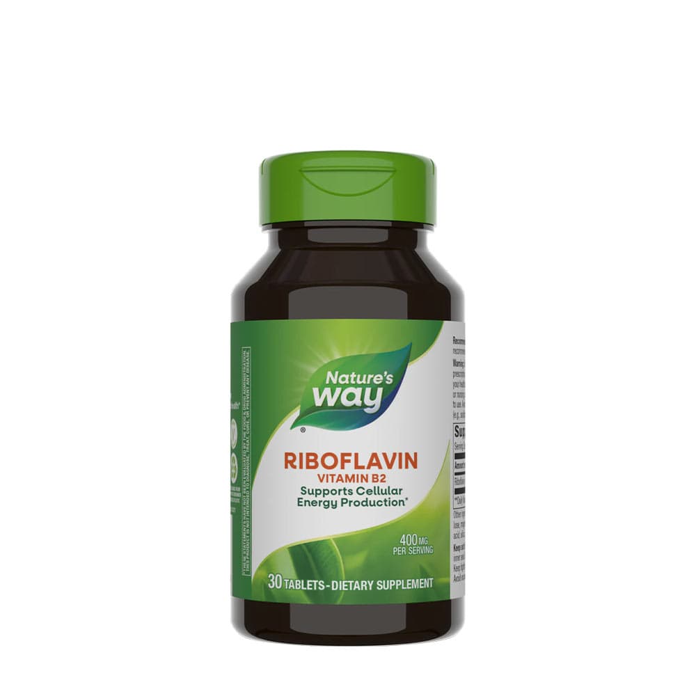 Nature's Way Riboflavin Vitamin B2 400 mg - 30 tabletas
