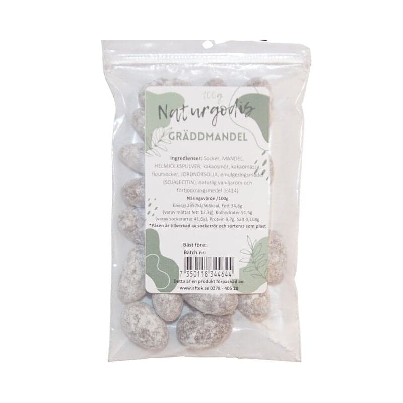 Gräddmandel 100g | Aftek – Naturgoods förpackning