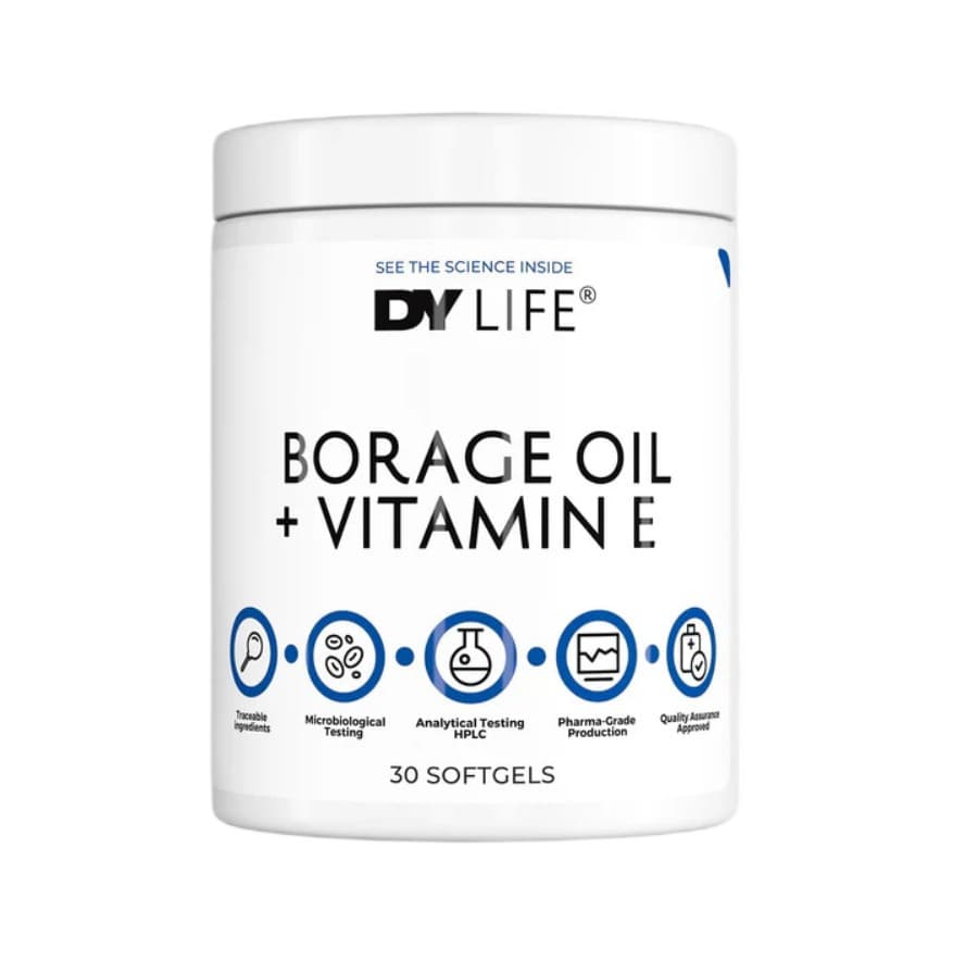 DY LIFE Borage Oil + Vitamin E - 30 capsule molli – DY LIFE packaging