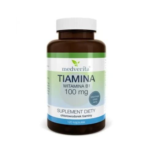 Medverita Tiamina (wit. B1) 100 mg 120 Kapseln – Medverita Verpackung