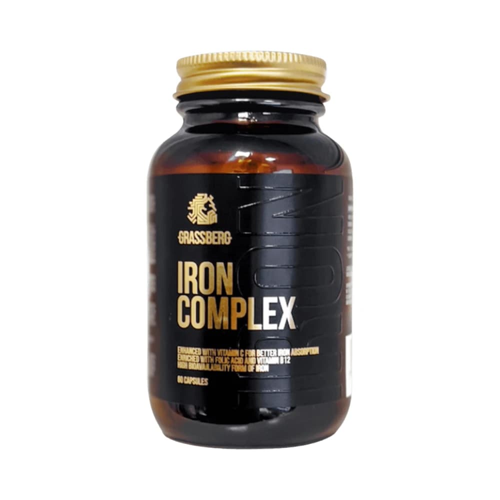 Grassberg Iron Complex - Bezsmakowy - 60 kapsułek – Grassberg opakowanie