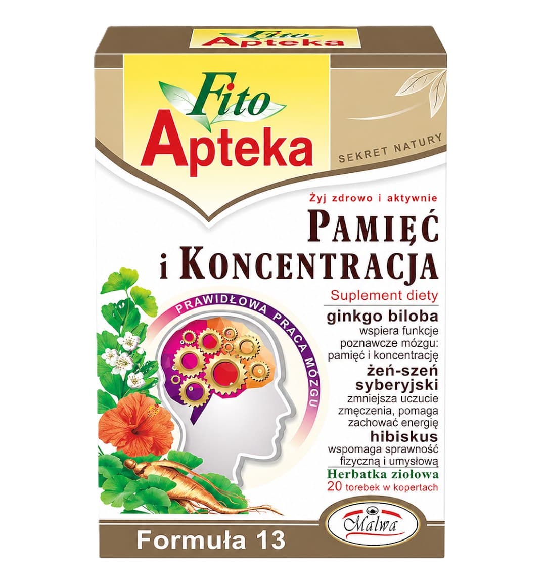 Fito Apteka (Malwa) - F13 Memory And Concentration Tea 20x2g