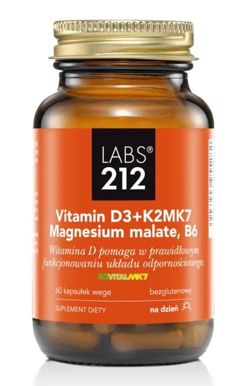 LABS 212 - Vitamin D3 + K2MK7 Magnesium Malate B6 - 60 Caps