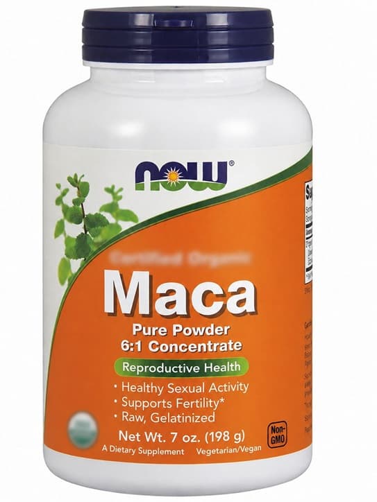 NOW Foods - Maca, concentré 6:1 en poudre pure - 198 g – emballage