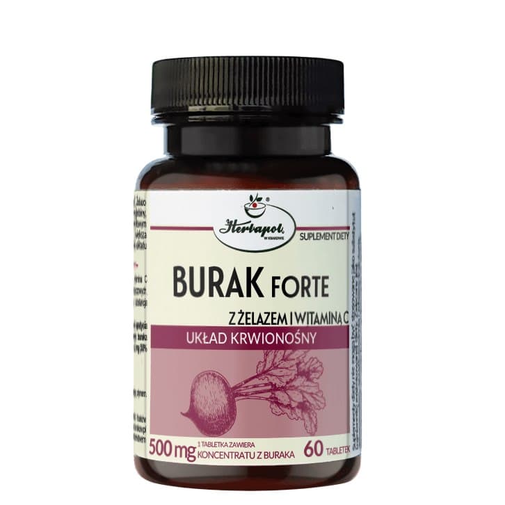 Herbapol Kraków - Beet Forte With Iron And Vitamin C - 60 Tablets