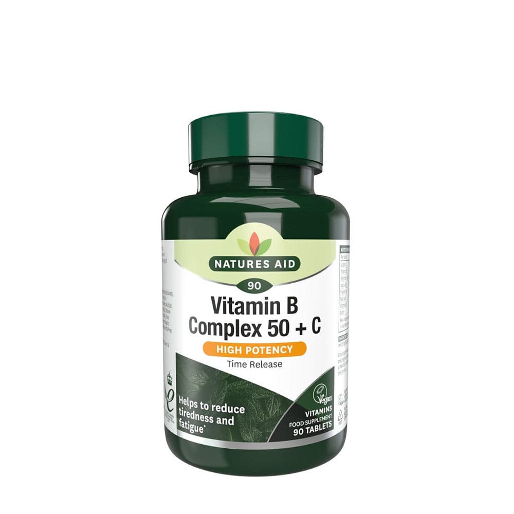 Natures Aid Vitamin B Complex 50 + C - 90 tabletter