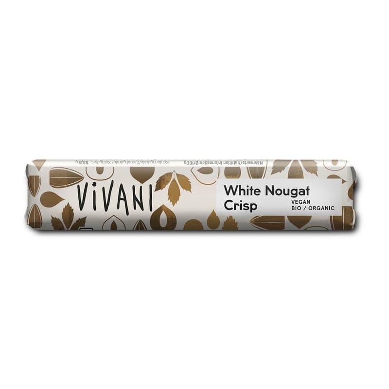 Vit Vegansk Choklad Nougatcrisp 35g