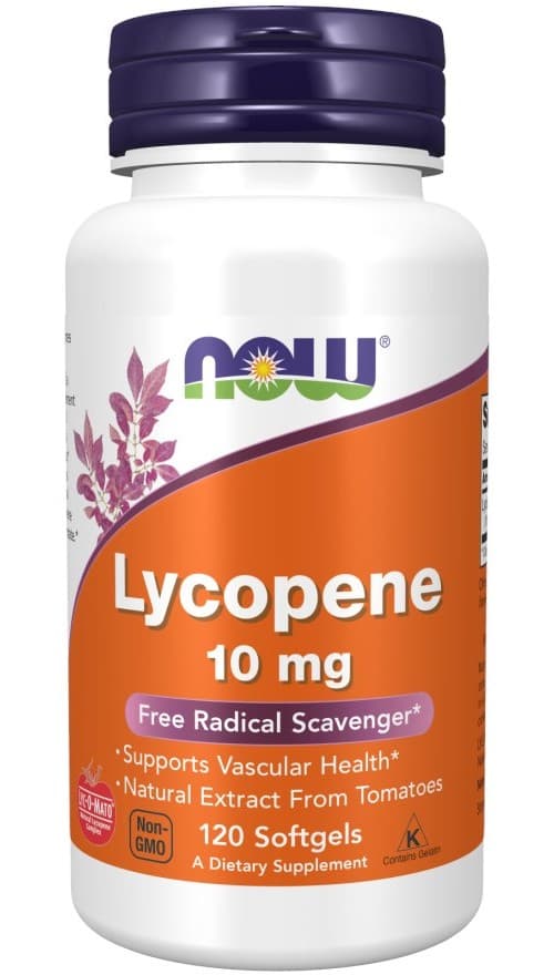 NOW Foods Lycopene, 10mg (120 Sgels) – NOW Foods förpackning