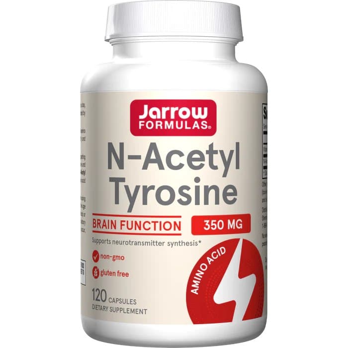 Jarrow Formulas N-Acetyl Tyrosine 350mg - 120 cápsulas – Jarrow Formulas embalagem