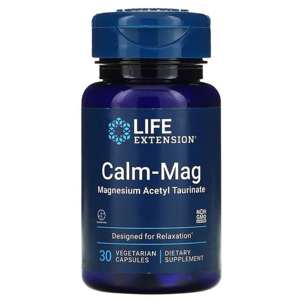 Life Extension Calm-Mag 45 mg magnésium - 30 capsules végétariennes – Life Extension emballage