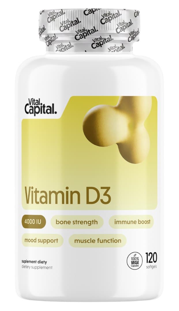 Vital Capital - Vitamina D3 1000 UI capsule – Vital Capital packaging