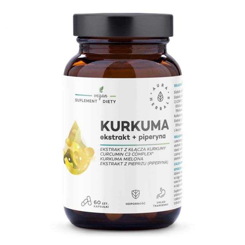 Aura Herbals Kurkuma + Piperin 60 Kapseln