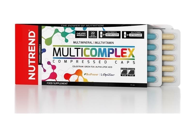 Nutrend Multicomplex Compressed Caps 60 kapslar – Nutrend förpackning