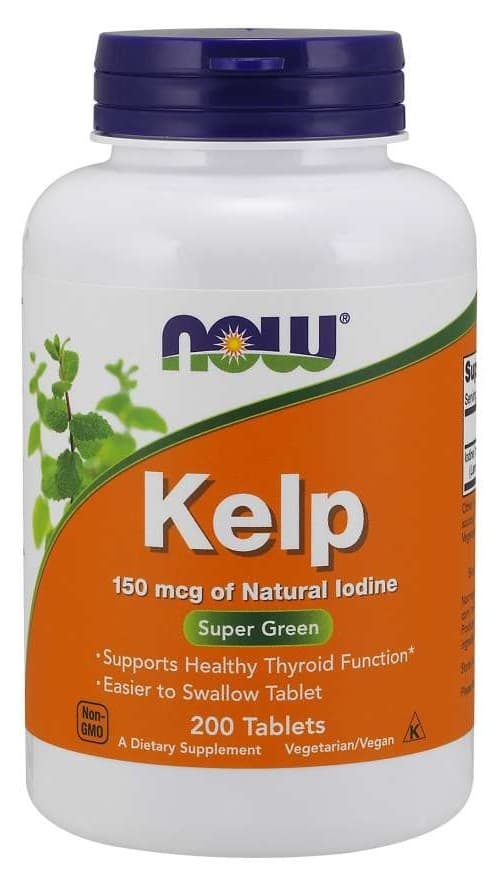 NOW Foods Kelp - Supporto di Iodio & Minerali - 200 Compresse – NOW Foods confezione