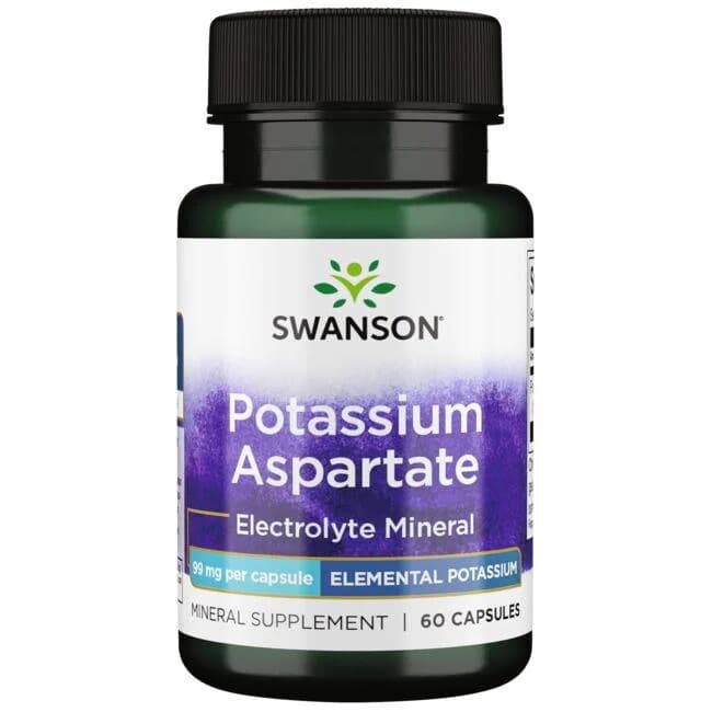Swanson Kaliumaspartat 99 mg - 60 kapsler