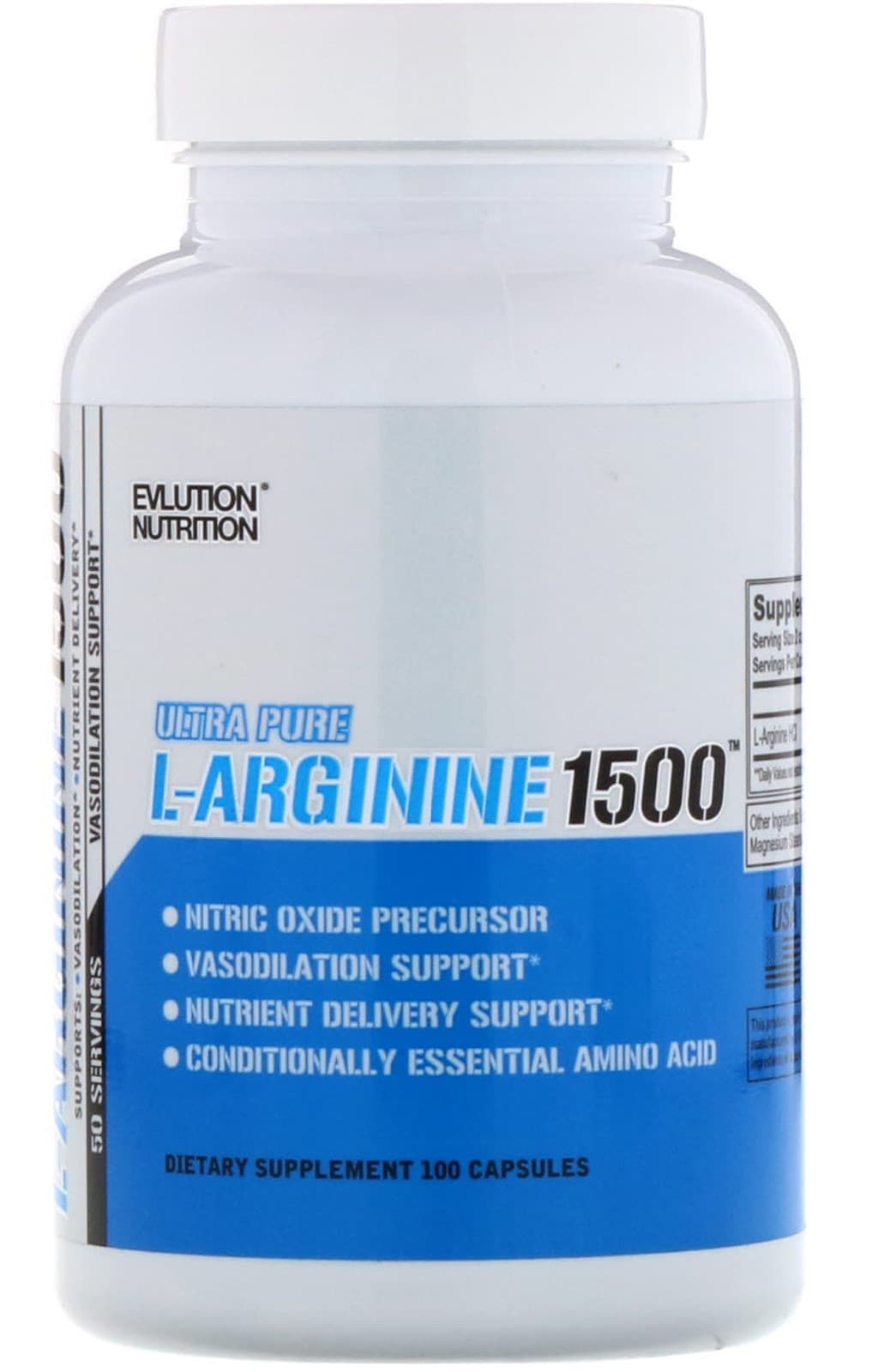 EVLution Nutrition - L-Arginine 1500 - 100 kapslar