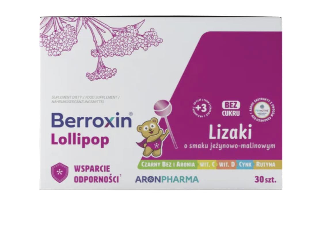Aronpharma - Berroxin Lollipop - Vitaminas infantiles – Aronpharma empaque