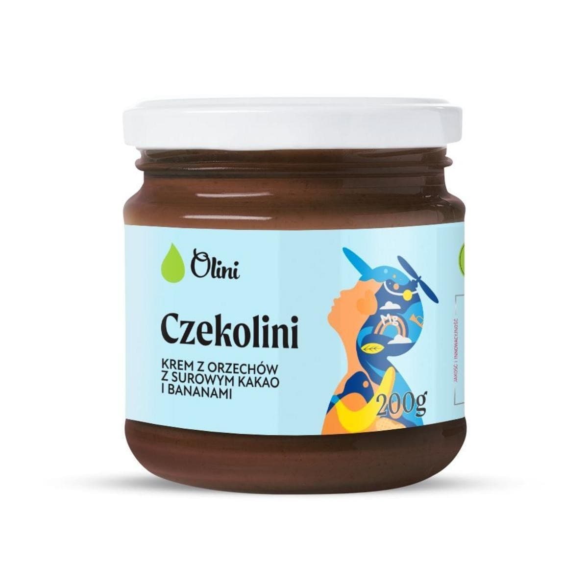Olini Czekolini - pâte de cacahuètes au cacao et à la banane 200 g – olini emballage