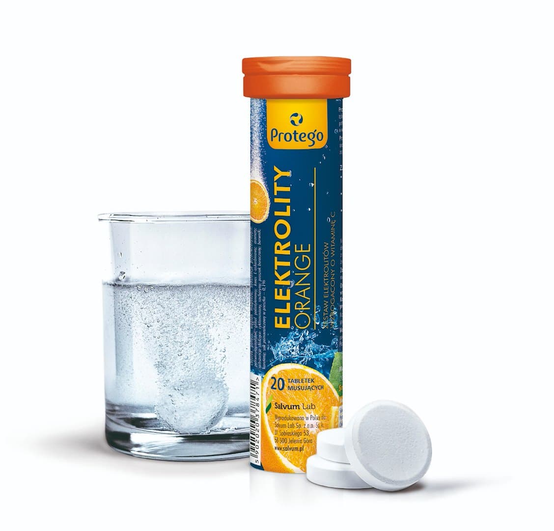 Protego Elektrolity Orange 20 tabletek musujących | Salvum Lab