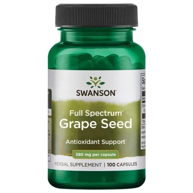 Swanson Full Spectrum Grape Seed 380 mg - 100 vegane Kapseln – Swanson packaging