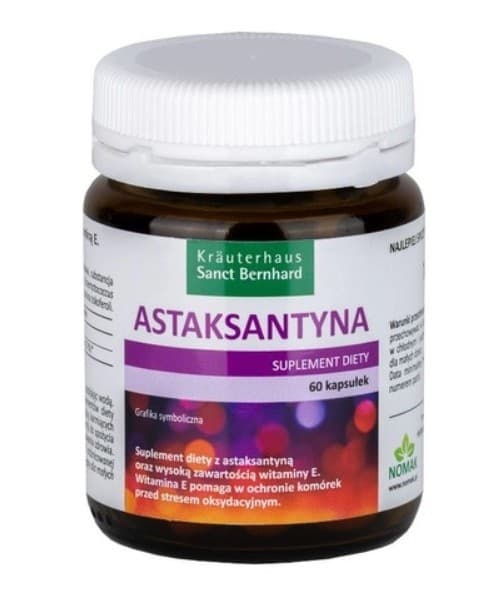 Herbarium Sanct Bernhard - Astaxanthin - 60 cápsulas – Kräuterhaus Sanct Bernhard packaging