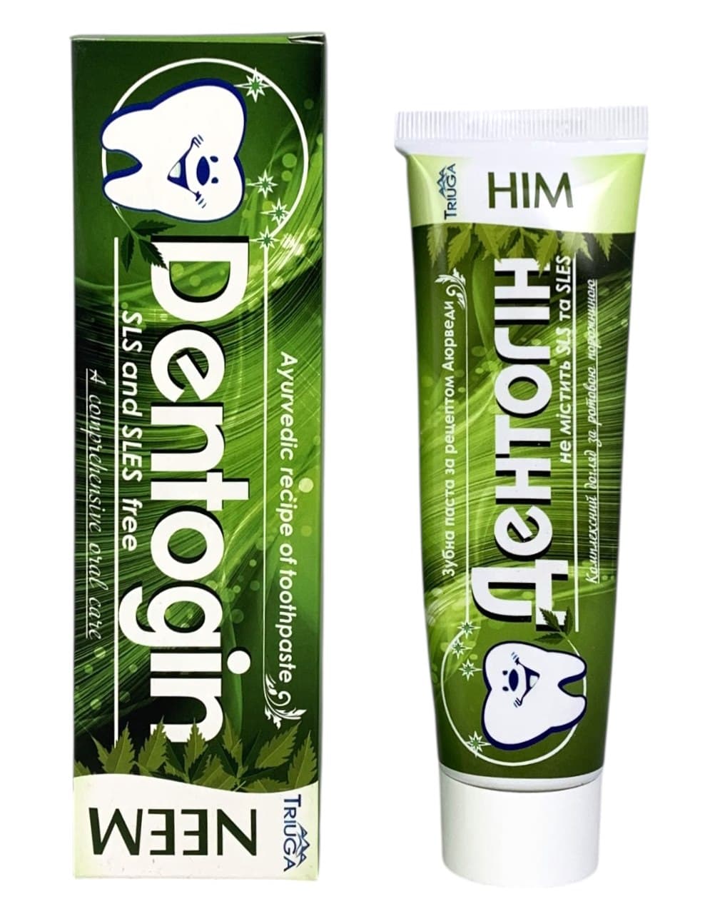 Triuga - Ayurvedisk Neem Tandkräm Fluorfri 100g – Triuga förpackning