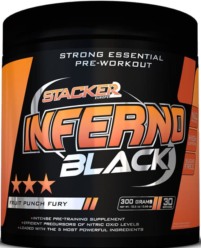 Stacker Europe - Inferno Black - 300g poeder – Stacker2 verpakking
