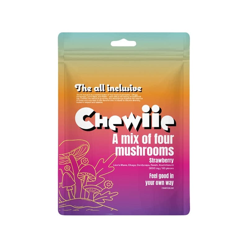 Chewiie Mushroom Gummies - All Inclusive Mix | Rawnice – Rawnice förpackning