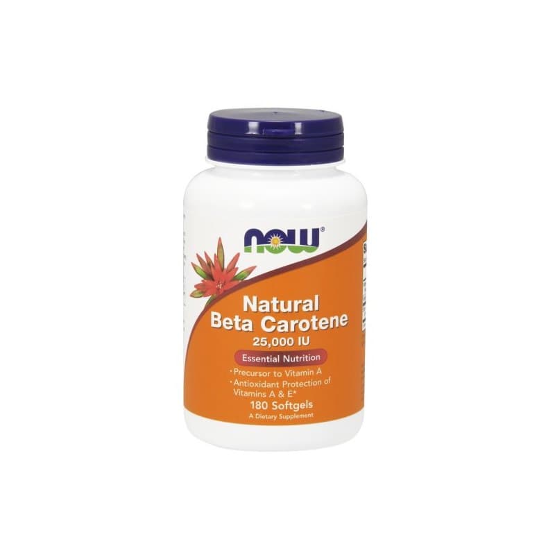 NOW Foods Beta Carotin Natürliche, 25 000IU – NOW Foods packaging