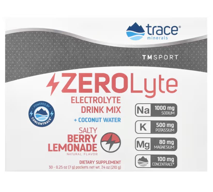 Trace Minerals - Zerolyte - Electrolyte Drink Mix - 30 Sachets
