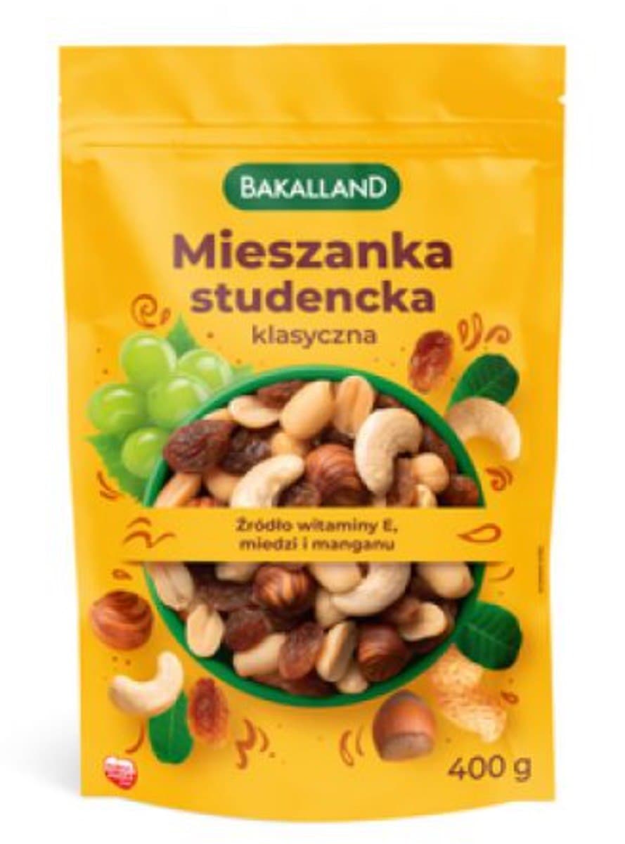 Bakalland Mieszanka studencka klasyczna 400 g – Bakalland emballage