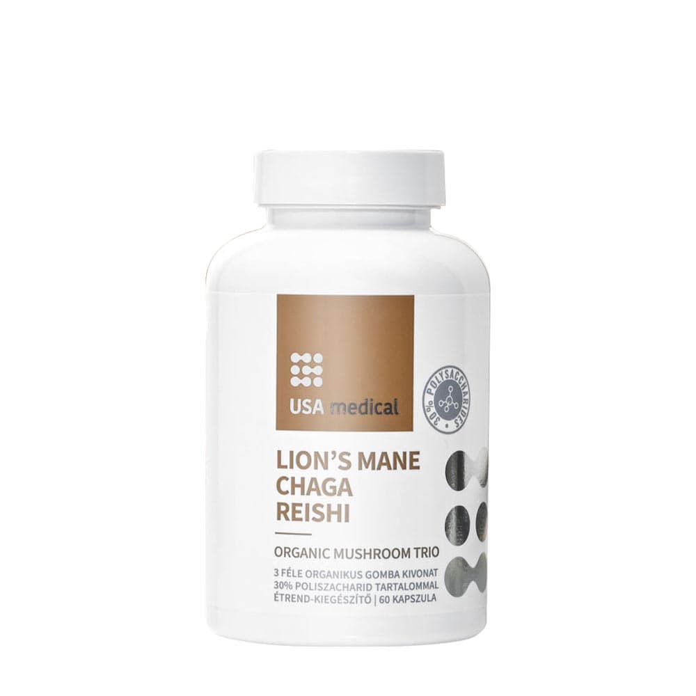 Usa Medical Organic Mushroom Trio - 60 kapslar