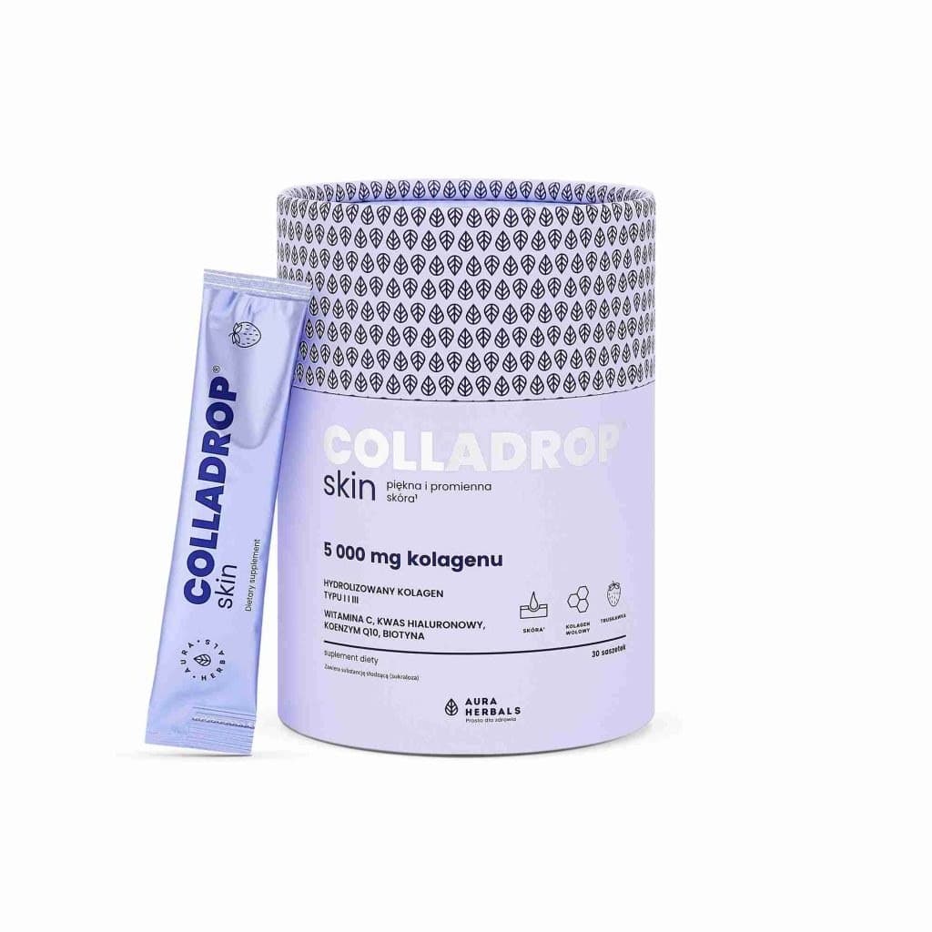 Aura Herbals - Colladrop Skin (Kollagen 5000mg - 30 påsar) – Aura Herbals förpackning