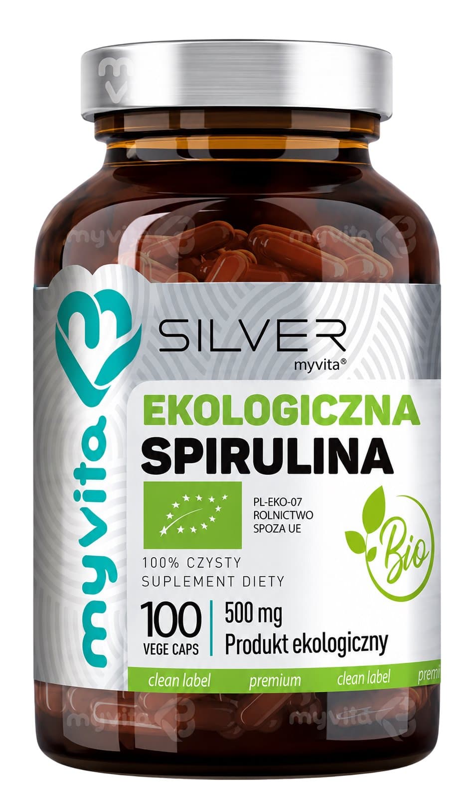 MyVita - Organic Spirulina 600mg – MyVita packaging