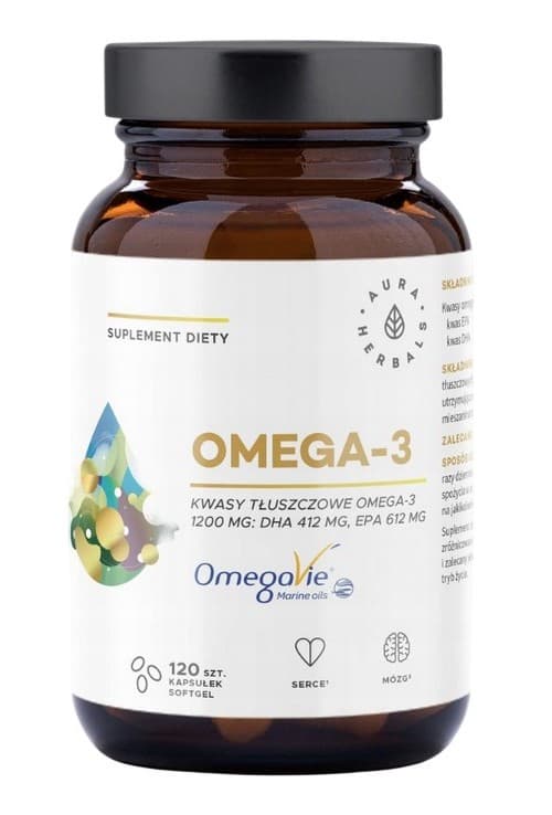 Aura Herbals - Omega-3 - 1200mg, 120 Kapseln
